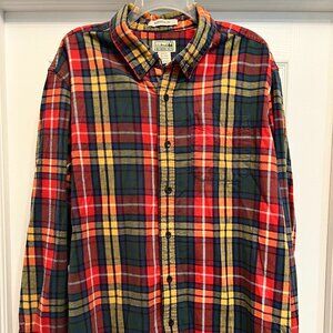 L.L. Bean Multicolor Plaid Button Down Shirt